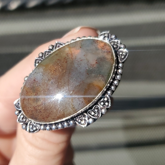 New Moss Agate 925 Silver Ring. - Picture 8 of 10